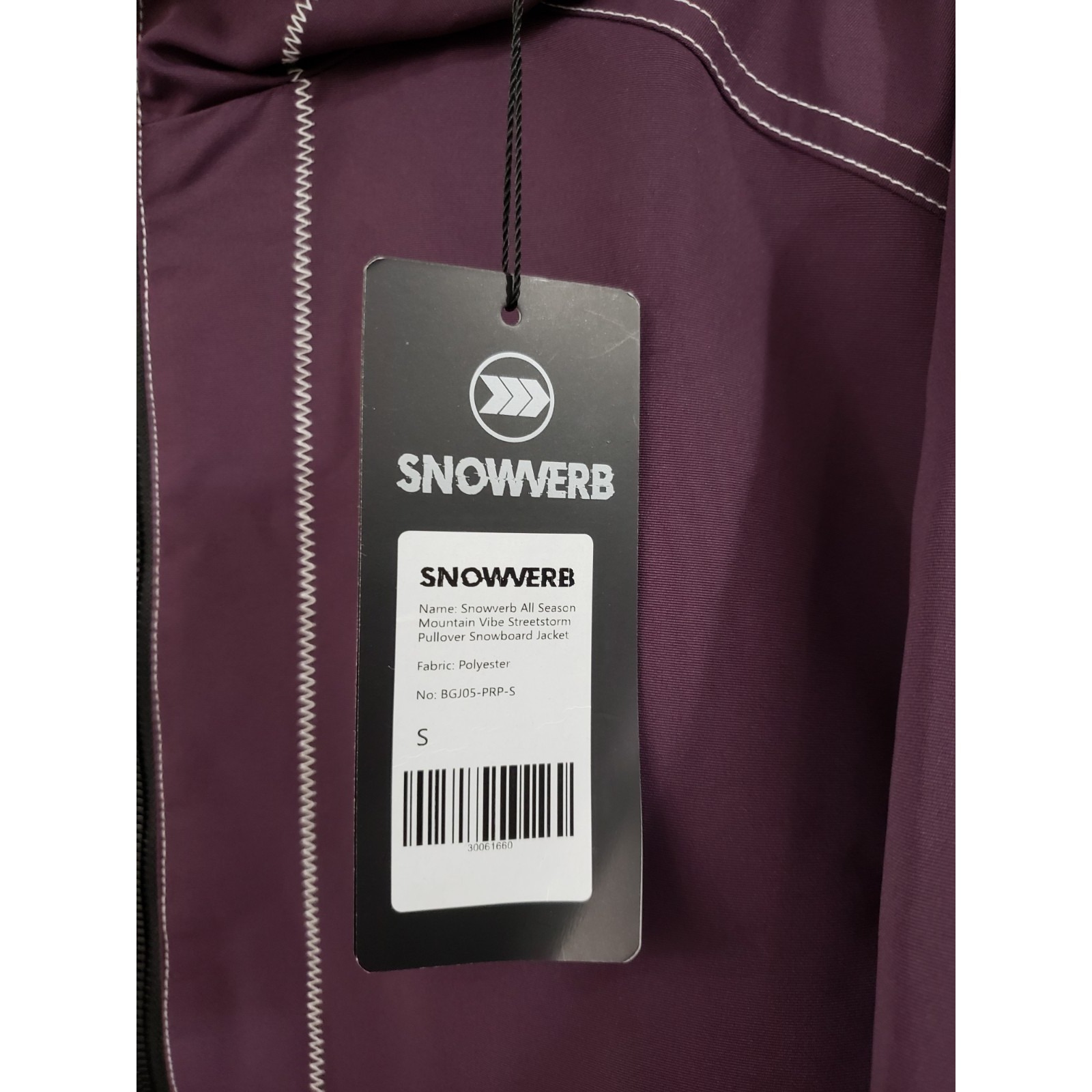 New Snowverb Mens All Season Mountain Vibe Streetstorm Pullover Snowboard Jacket — image 3 of 5
